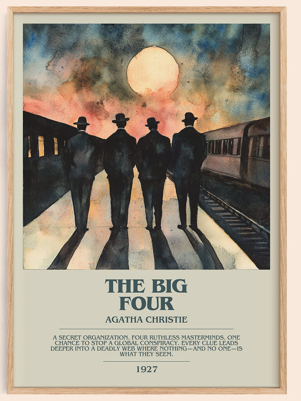 The Big Four bookish book poster by Agatha Christie – framed literary art print