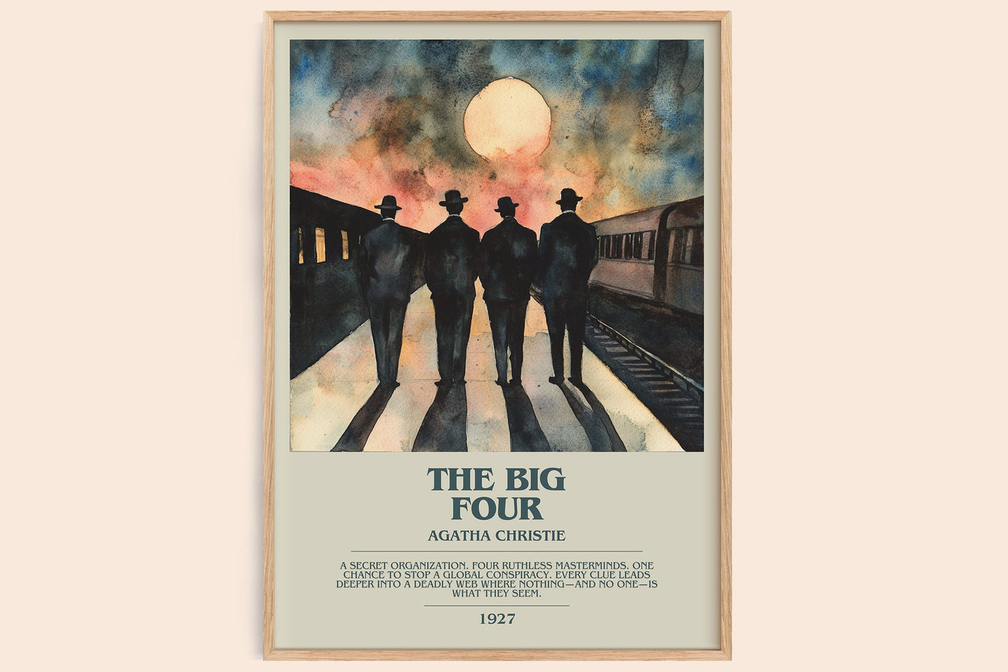 The Big Four bookish book poster by Agatha Christie – framed literary art print