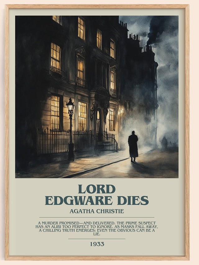 Lord Edgware Dies Bookish Wall Art by Agatha Christie