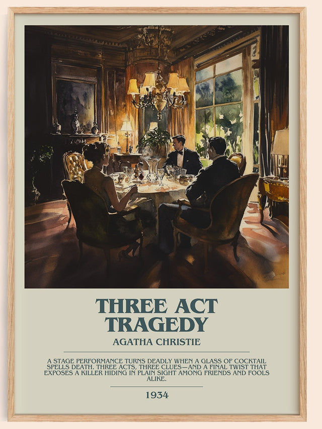 Three Act Tragedy Bookish Wall Art by Agatha Christie