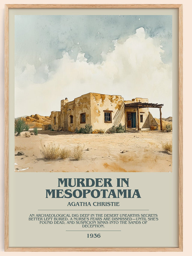 Murder in Mesopotamia Bookish Wall Art by Agatha Christie