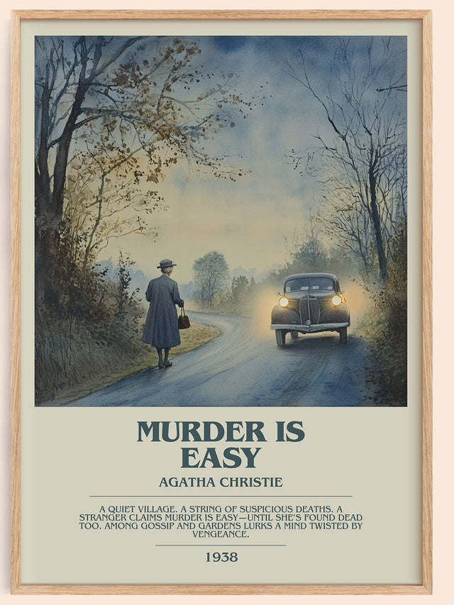 Murder Is Easy Bookish Wall Art by Agatha Christie