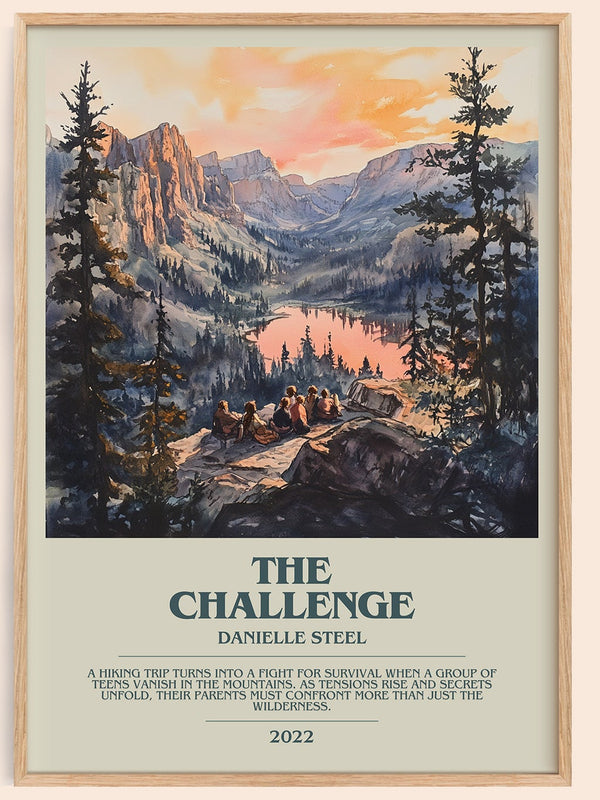 The Challenge bookish book poster by Danielle Steel – framed literary art print