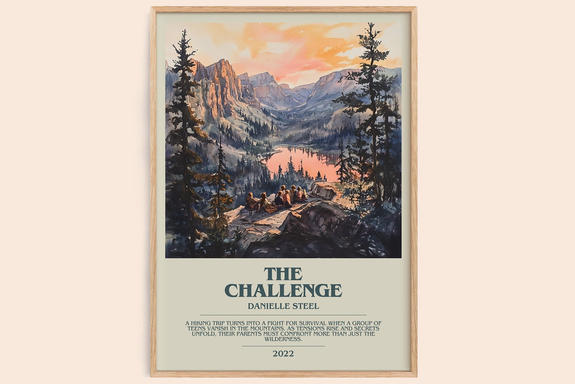 The Challenge bookish book poster by Danielle Steel – framed literary art print