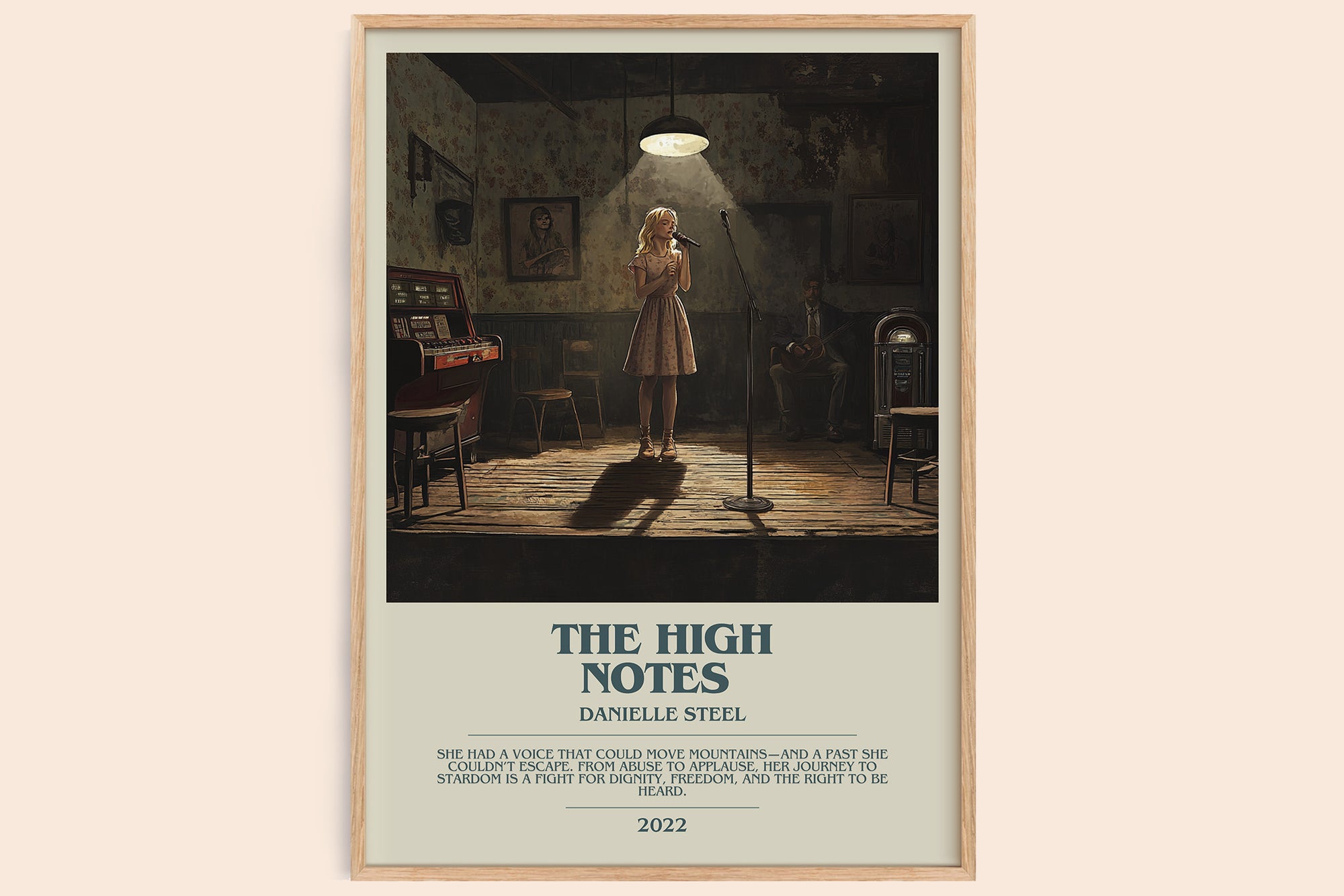 The High Notes bookish book poster by Danielle Steel – framed literary art print
