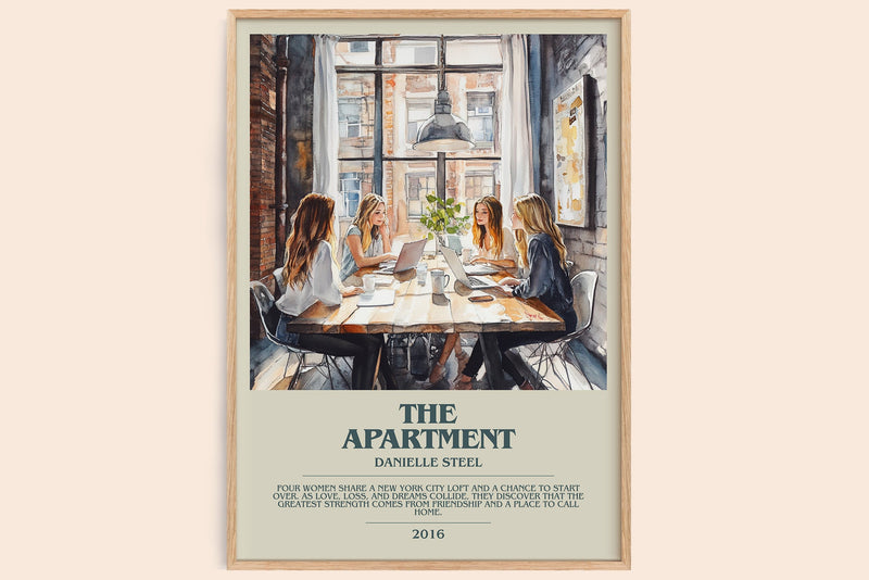 The Apartment Bookish Wall Art by Danielle Steel (Modern style)