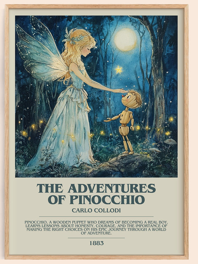 Adventures of Pinocchio Bookish Wall Art by Carlo Collodi
