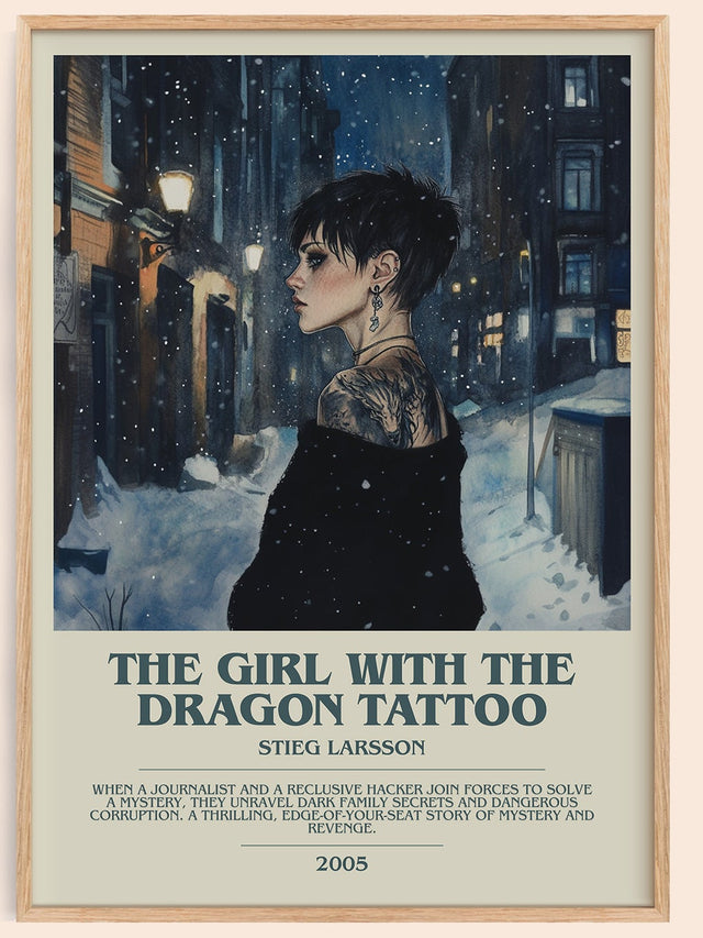 The Girl with the Dragon Tattoo Bookish Wall Art by Stieg Larsson