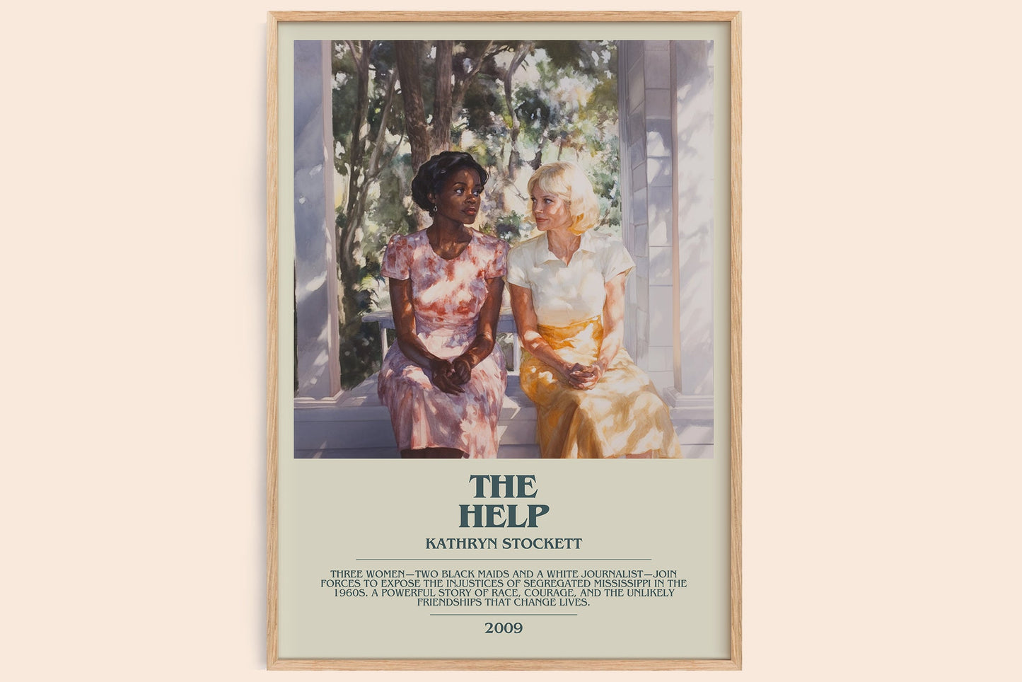 The Help bookish book poster by Kathryn Stockett – framed literary art print