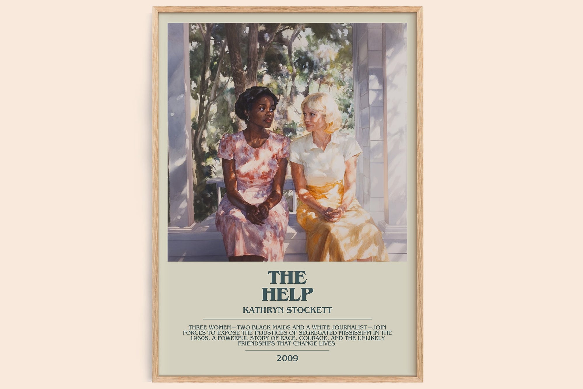 The Help bookish book poster by Kathryn Stockett – framed literary art print