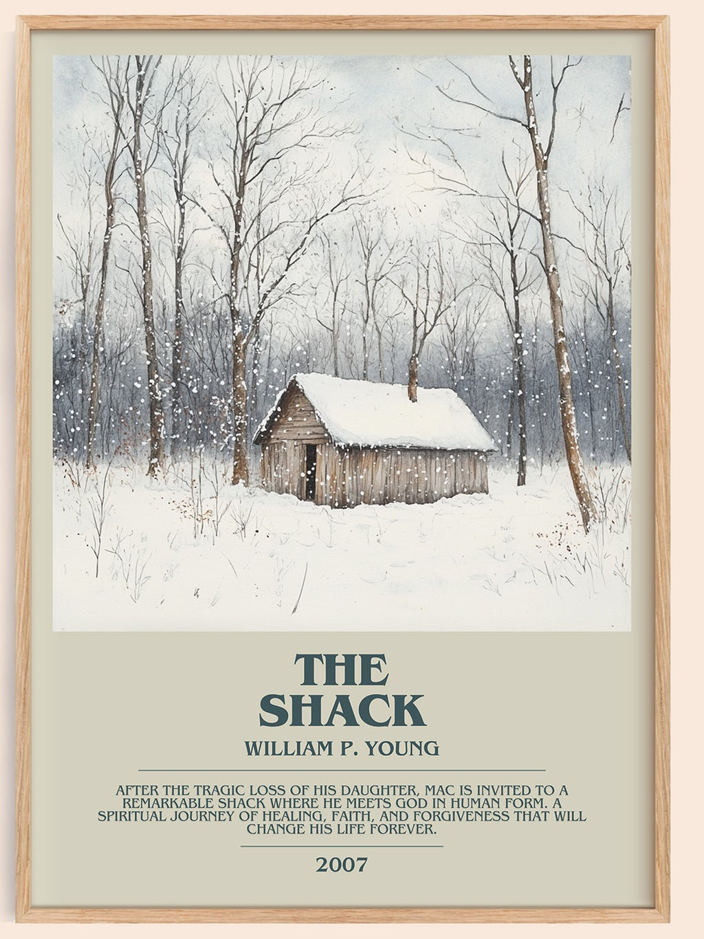 The Shack bookish book poster by William P. Young – framed literary art print