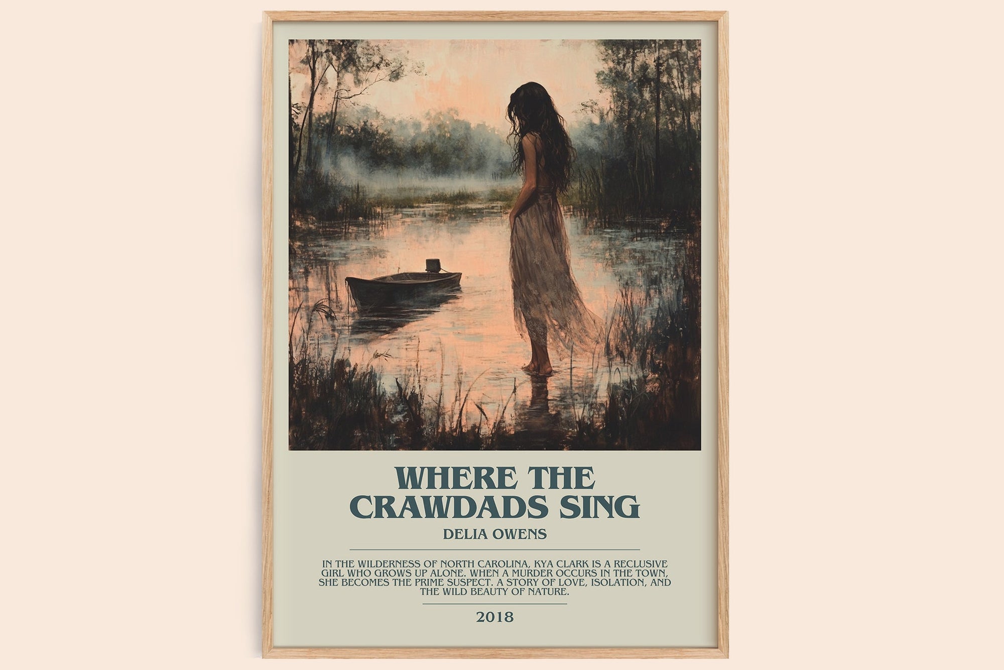 Where the Crawdads Sing bookish book poster by Delia Owens – framed literary art print