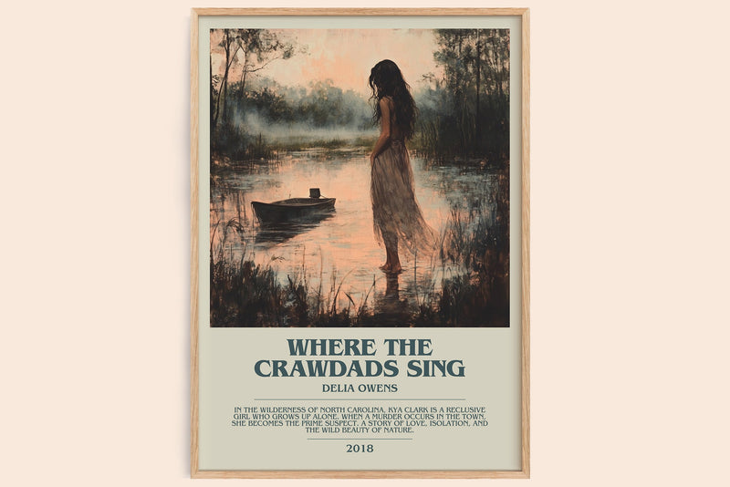 Where the Crawdads Sing bookish book poster by Delia Owens – framed literary art print