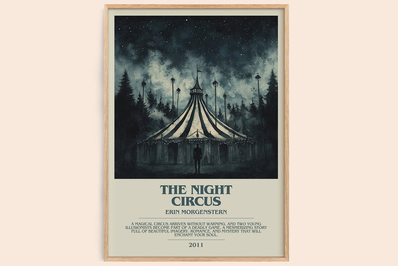 The Night Circus bookish book poster by Erin Morgenstern – framed literary art print