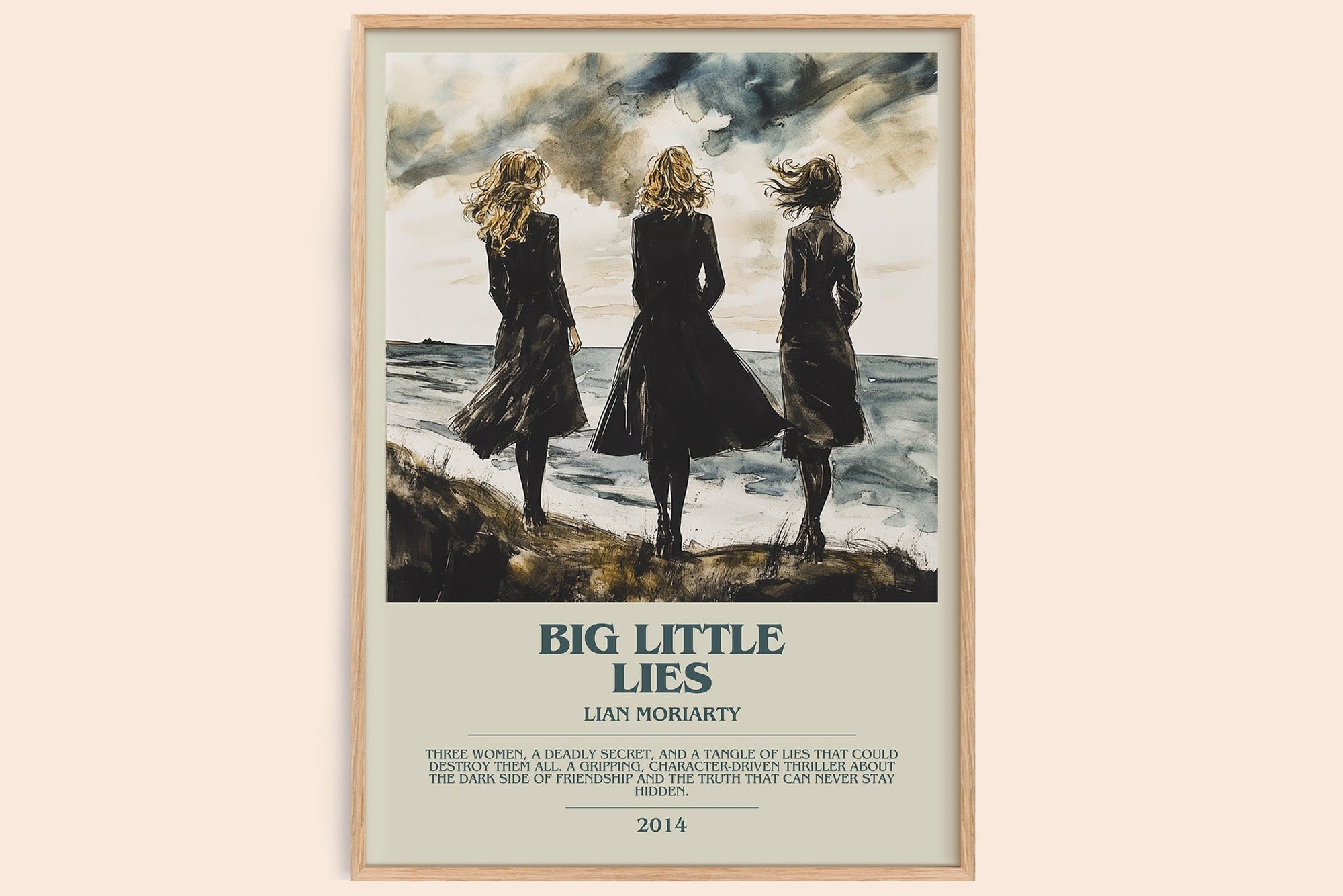 Big Little Lies bookish book poster by Lian Moriarty – framed literary art print