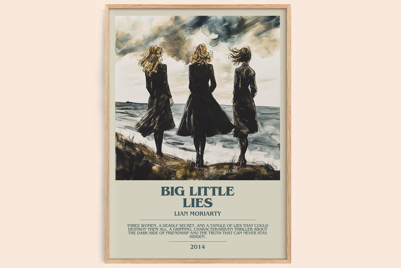 Big Little Lies bookish book poster by Lian Moriarty – framed literary art print