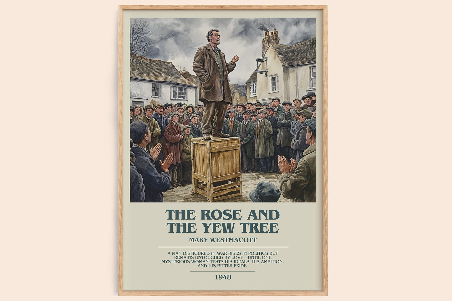 The Rose And The Yew Tree bookish book poster by Mary Westmacott – framed literary art print