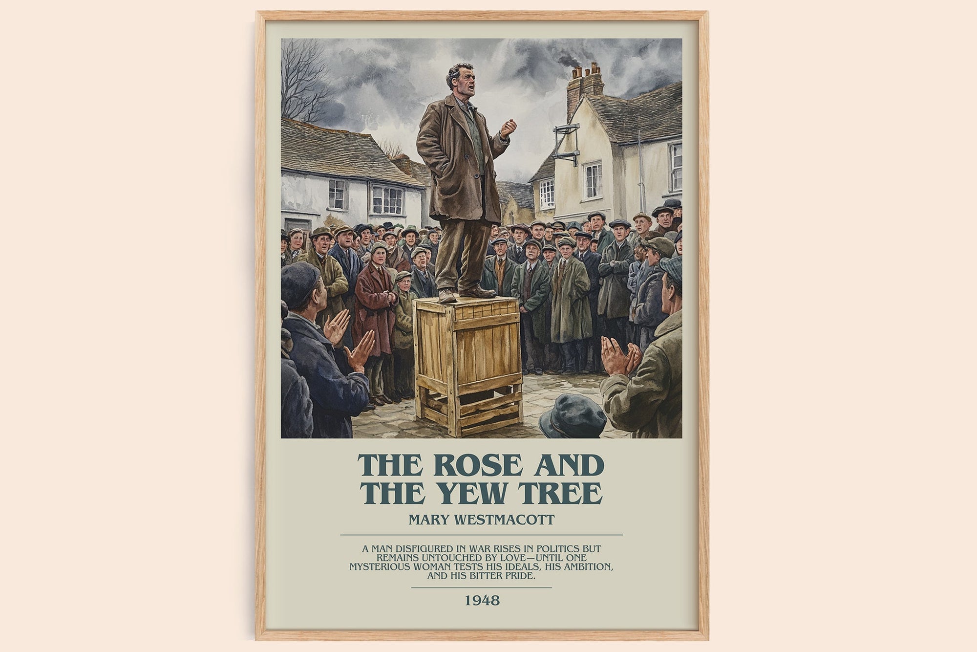 The Rose And The Yew Tree bookish book poster by Mary Westmacott – framed literary art print