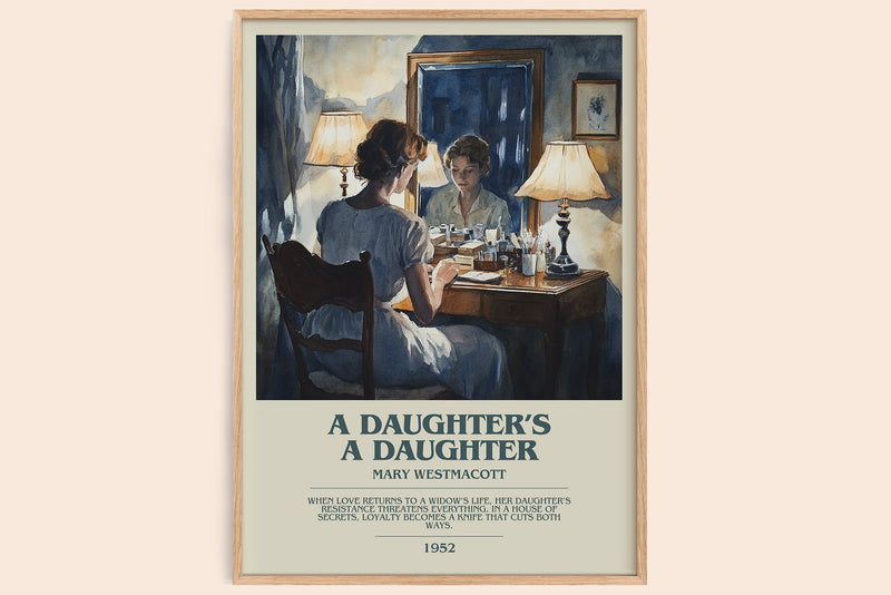 A Daughter's a Daughter bookish book poster by Mary Westmacott – framed literary art print