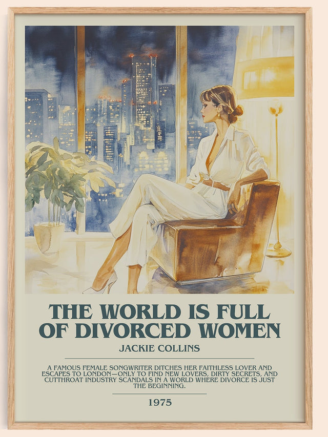 The World is Full of Divorced Women Bookish Wall Art by Jackie Collins