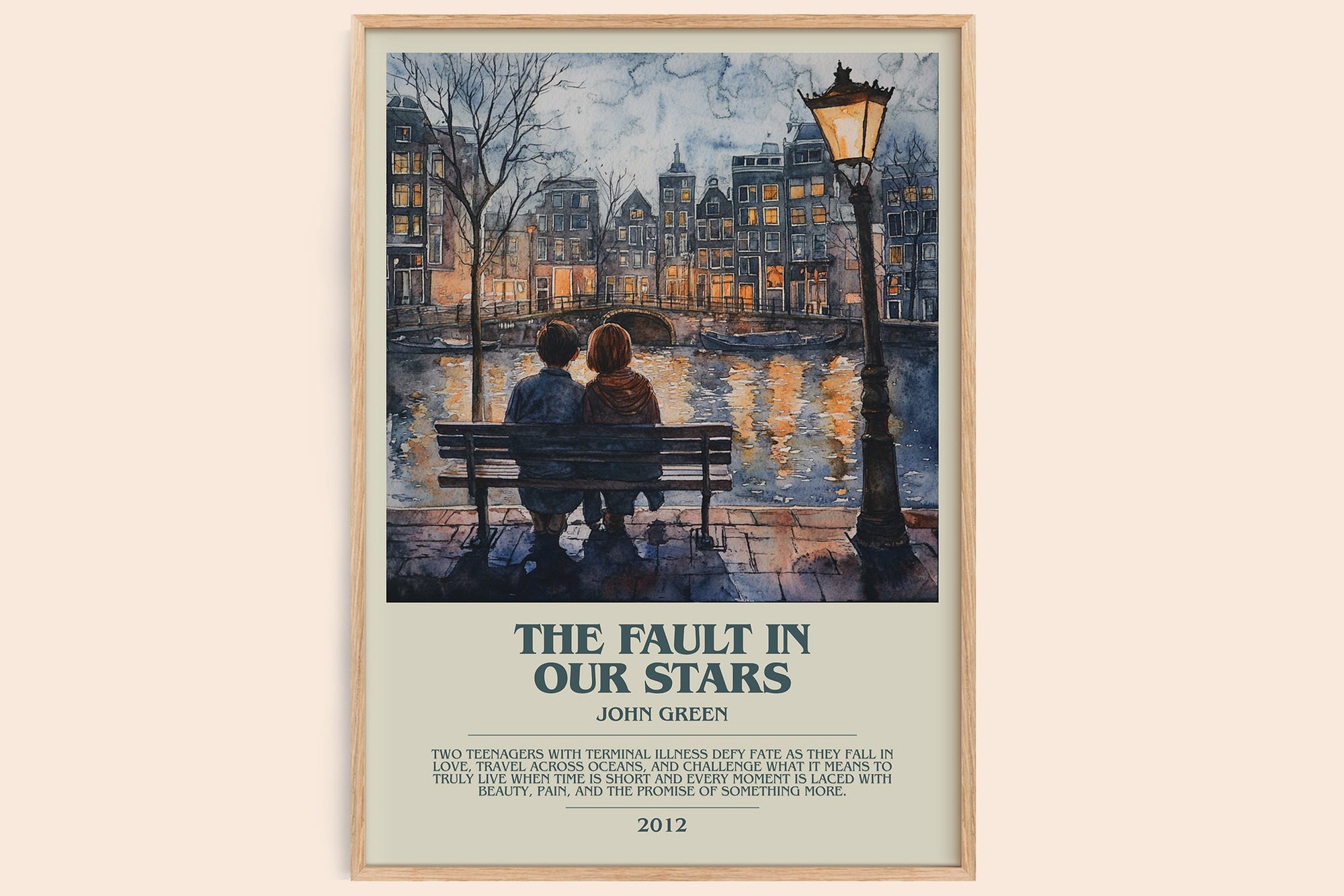 The Fault in Our Stars bookish book poster by John Green – framed literary art print