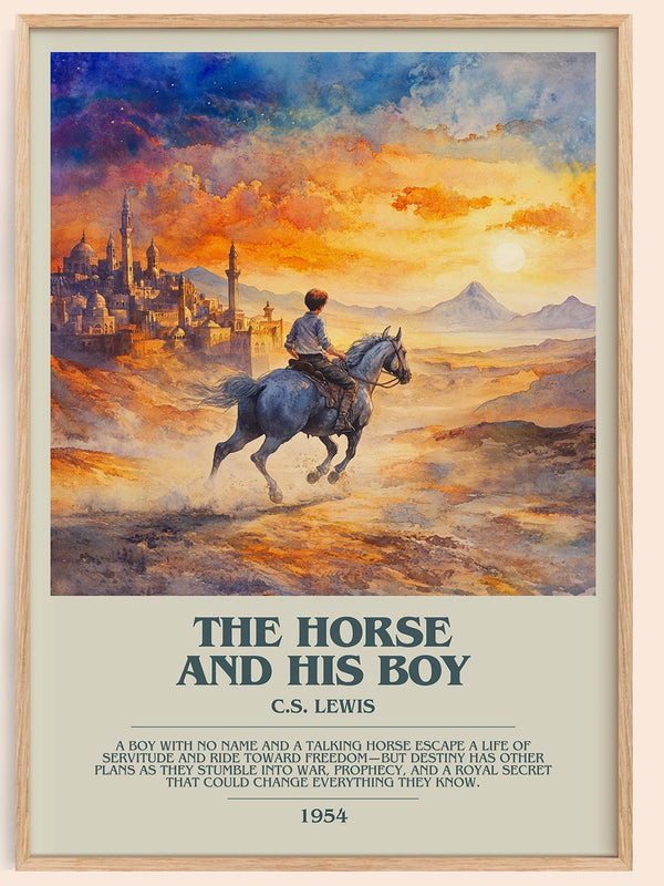 The Horse and his Boy bookish book poster by C. S. Lewis – framed literary art print