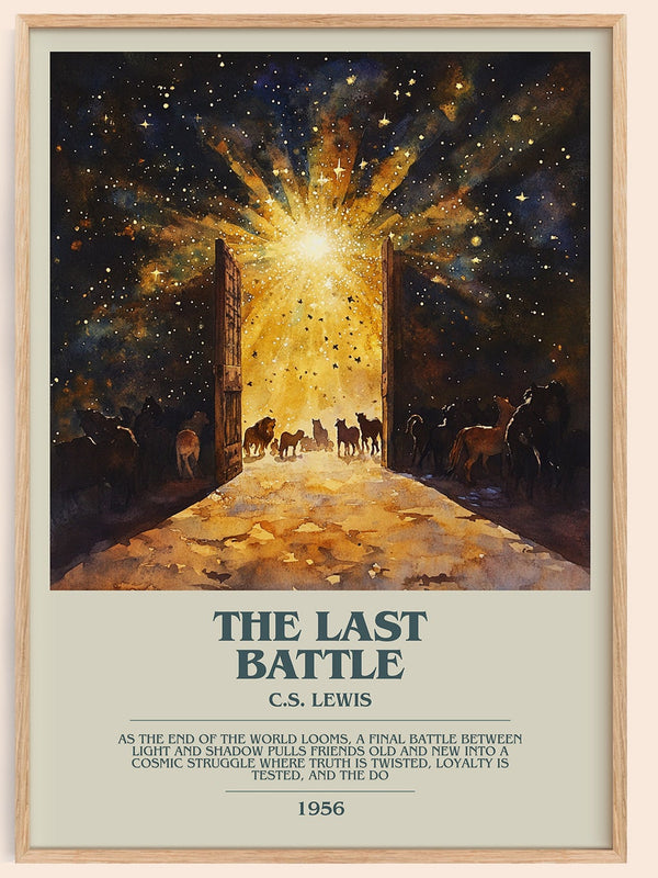 The Last Battle bookish book poster by C. S. Lewis – framed literary art print
