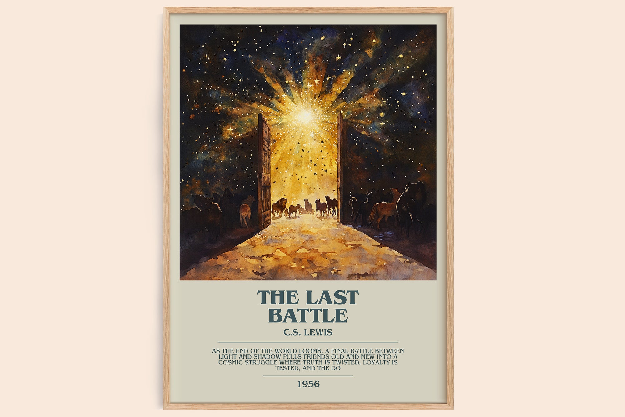 The Last Battle bookish book poster by C. S. Lewis – framed literary art print