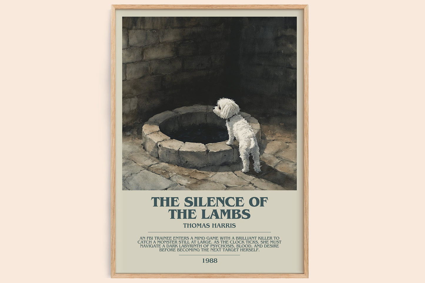 The Silence of the Lambs bookish book poster by Thomas Harris – framed literary art print