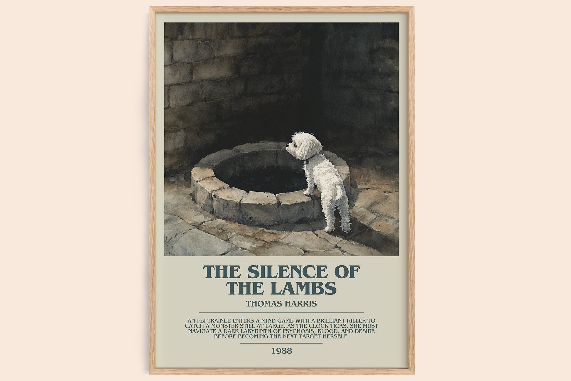 The Silence of the Lambs bookish book poster by Thomas Harris – framed literary art print