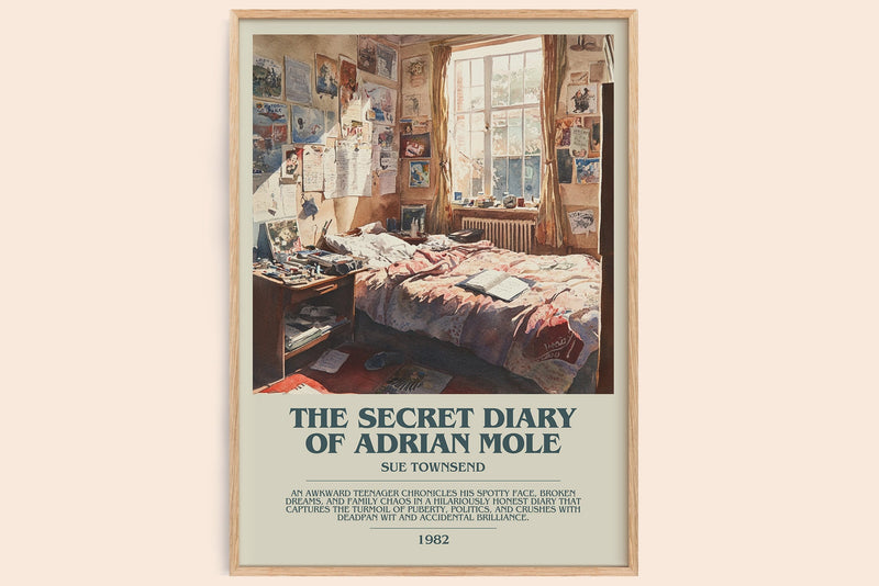The Secret Diary Of Adrian Mole Bookish Wall Art by Sue Townsend (Modern style)