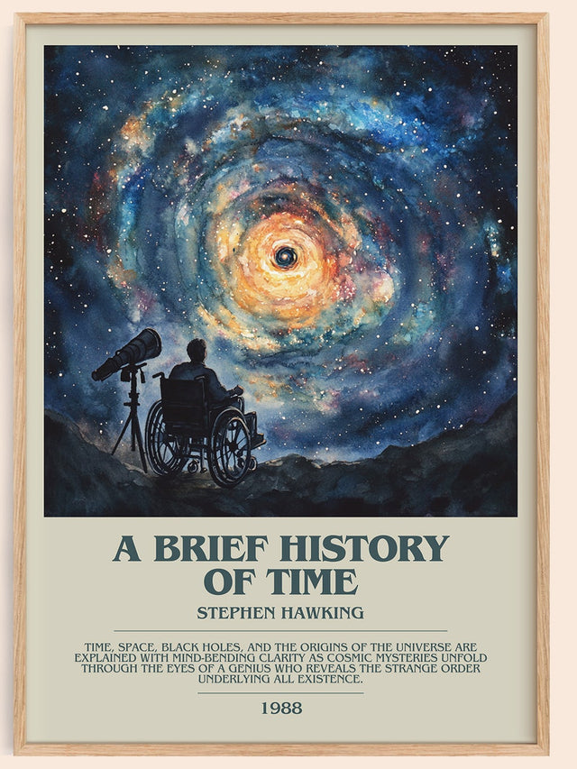 A Brief History of Time Bookish Wall Art by Stephen Hawking