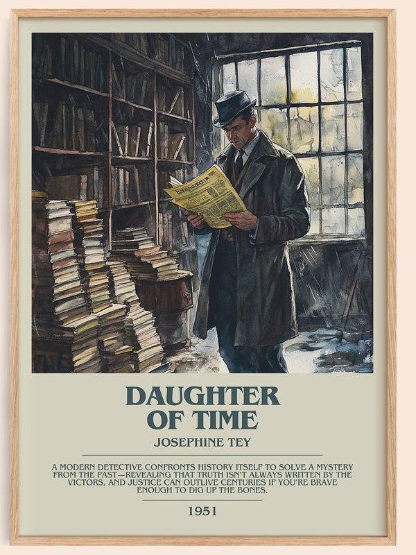 The Daughter of Time bookish book poster by Josephine Tey – framed literary art print