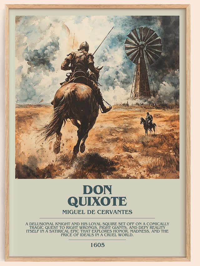 Don Quixote Bookish Wall Art by Miguel De Cervantes
