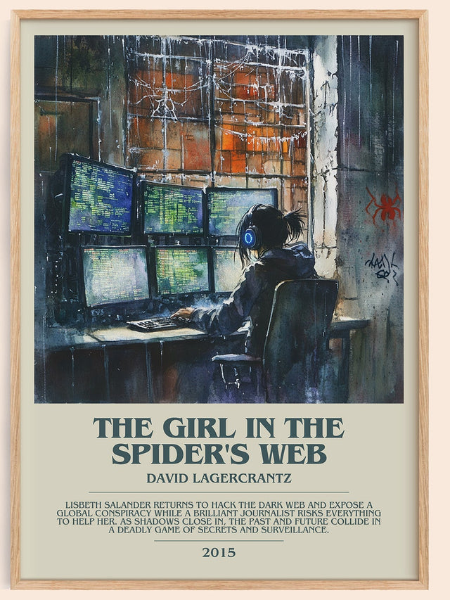 The Girl In The Spider's Web Bookish Wall Art by David Lagercrantz
