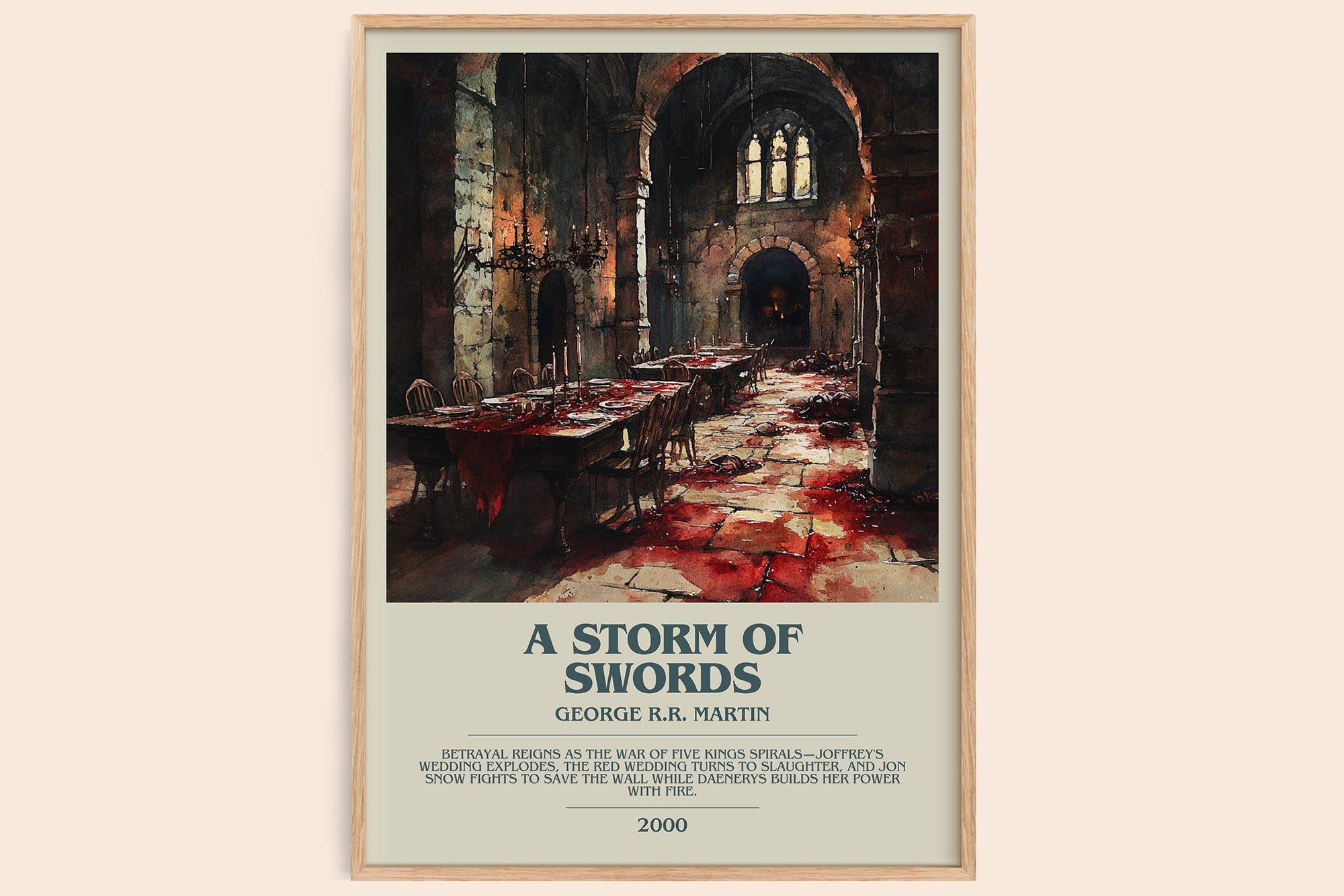 A Storm of Swords bookish book poster by George R. R. Martin – framed literary art print