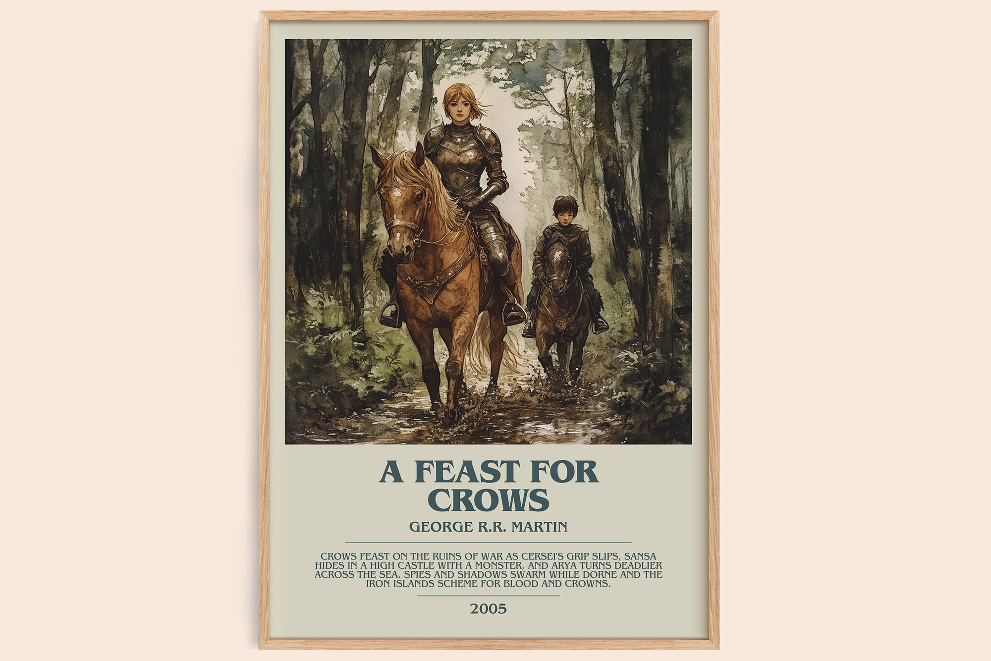A Feast For Crows bookish book poster by George R.R. Martin – framed literary art print