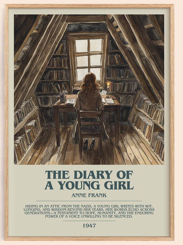 The Diary Of A Young Girl Bookish Wall Art by Anne Frank