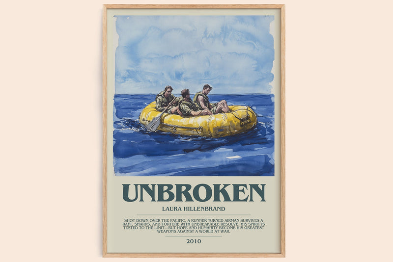 Unbroken Bookish Wall Art by Laura Hillenbrand (Modern style)