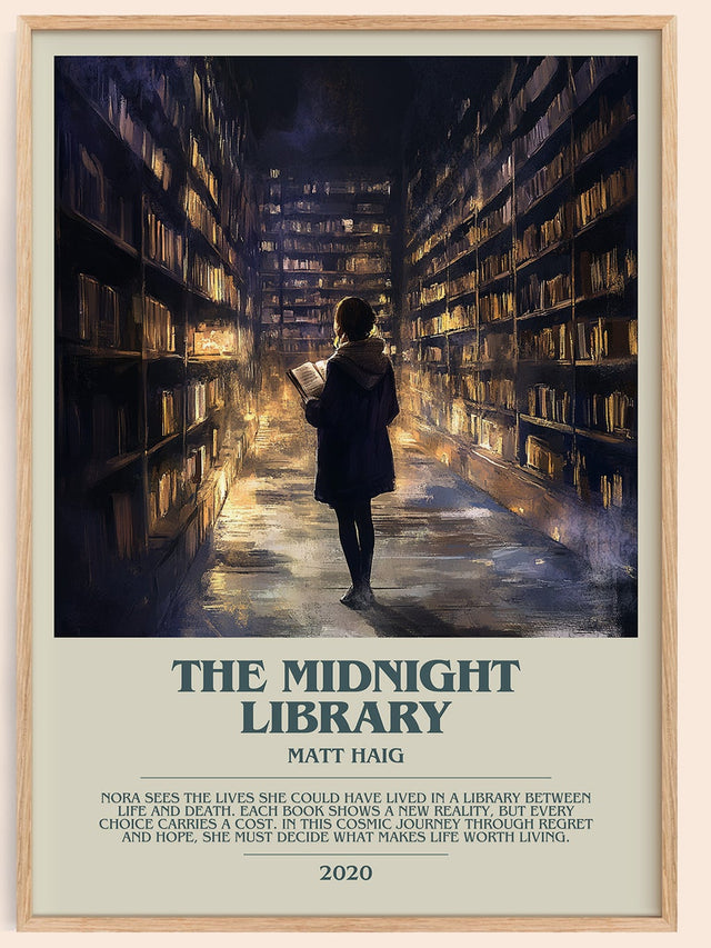 The Midnight Library Bookish Wall Art by Matt Haig