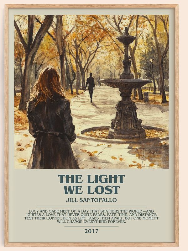 The Light We Lost bookish book poster by Jill Santopallo – framed literary art print