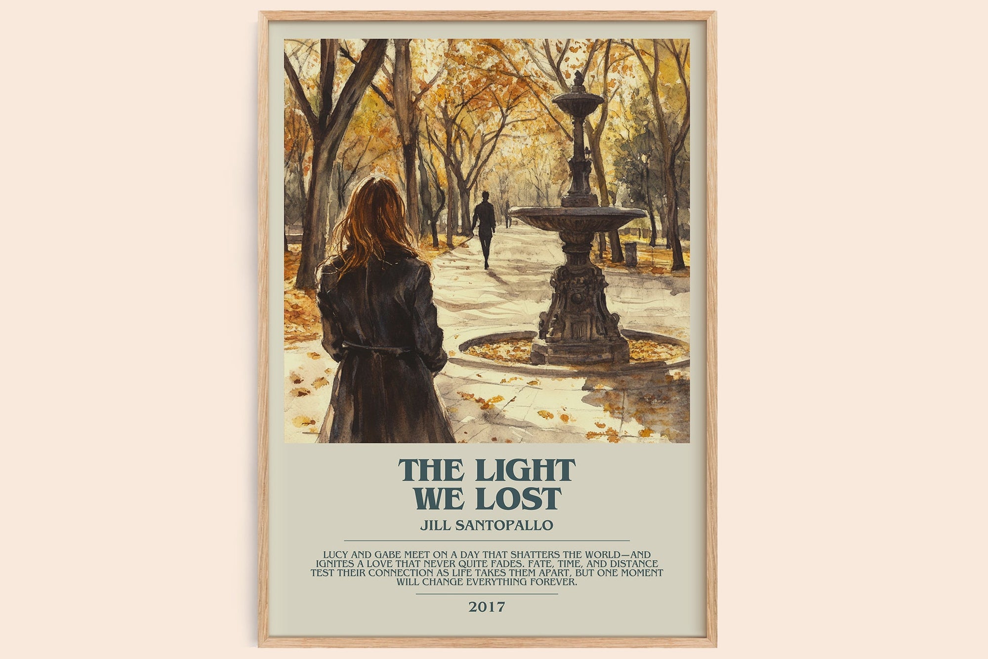 The Light We Lost bookish book poster by Jill Santopallo – framed literary art print