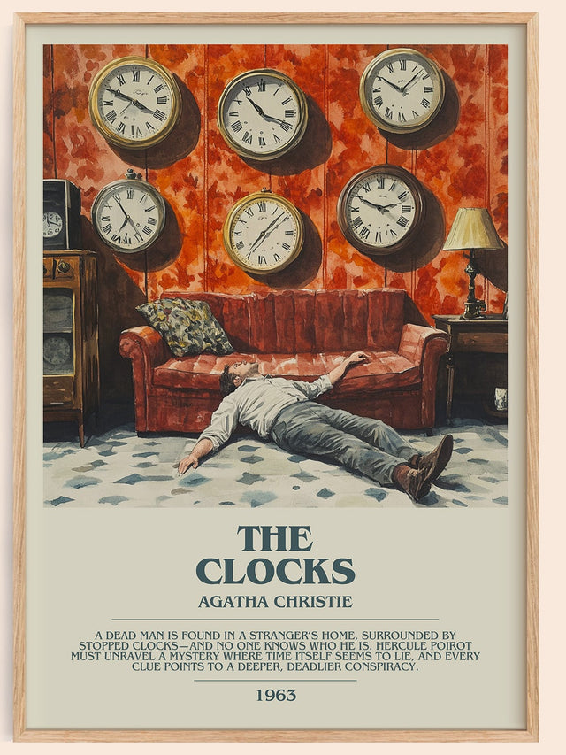 The Clocks Bookish Wall Art by Agatha Christie