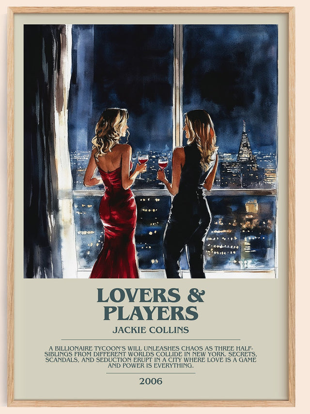 Lovers and Players Bookish Wall Art by Jackie Collins