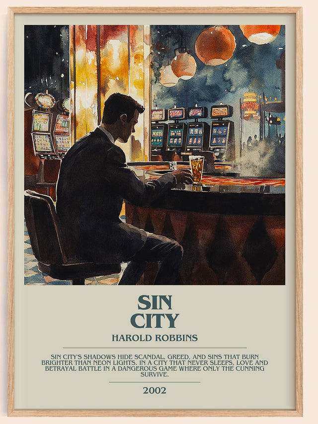 Sin City Bookish Wall Art by Harold Robbins