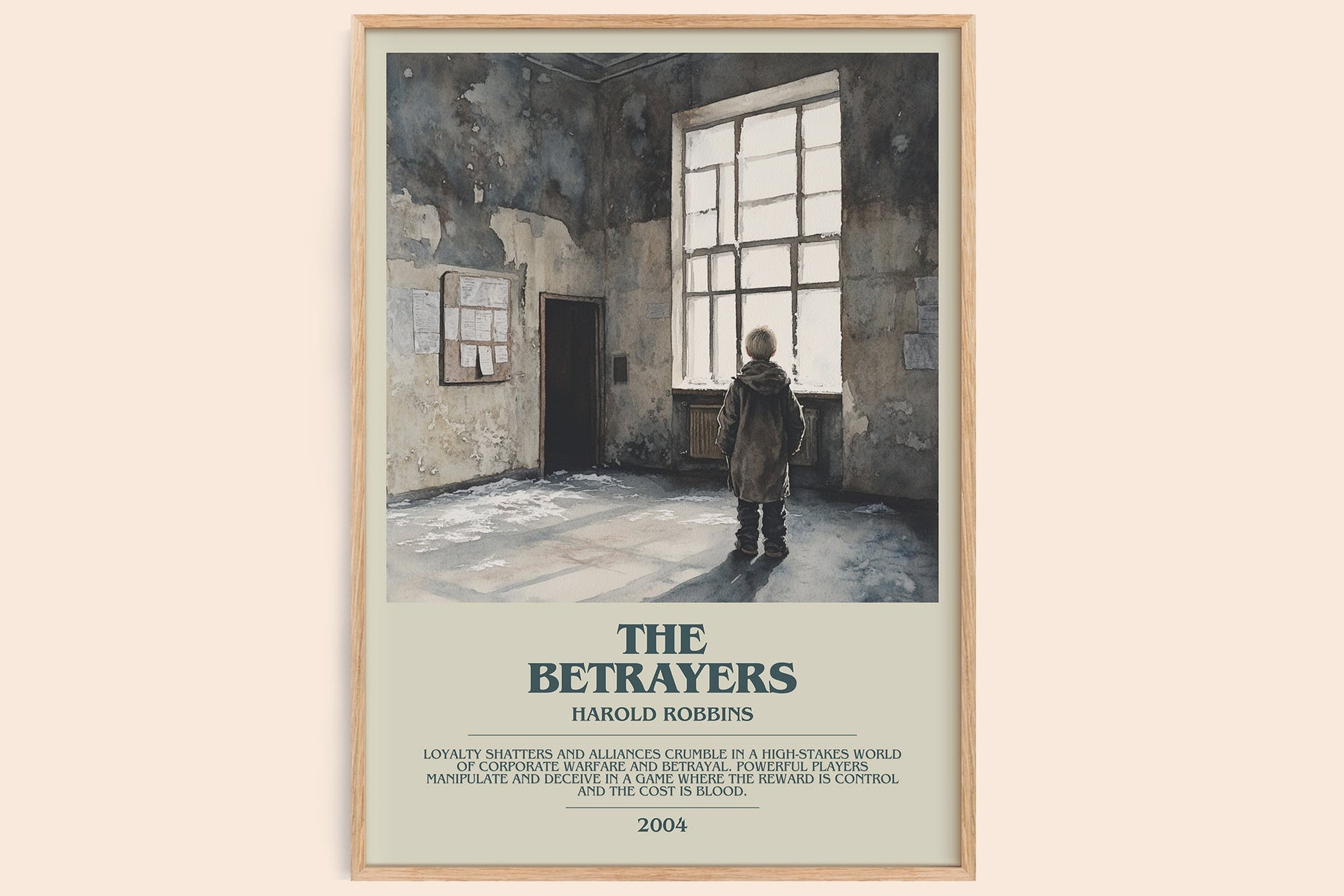 The Betrayers bookish book poster by Harold Robbins – framed literary art print