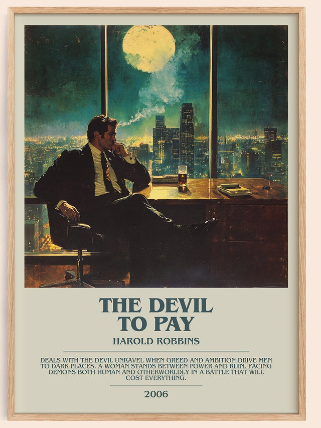 The Devil To Pay Bookish Wall Art by Harold Robbins