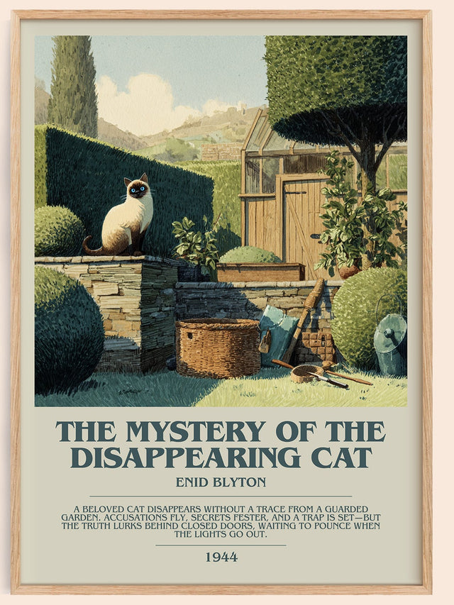 The Mystery of the Disappearing Cat Bookish Wall Art by Enid Blyton