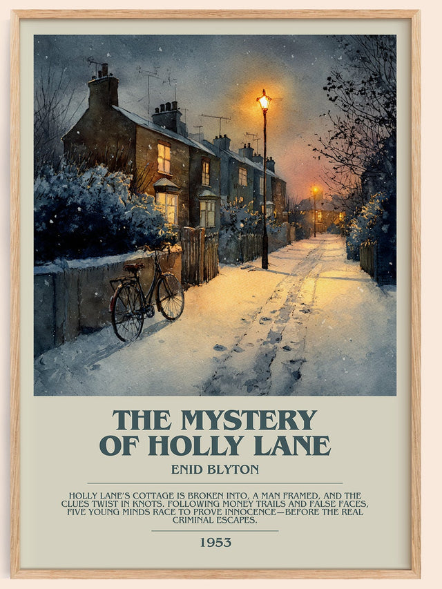 The Mystery of Holly Lane Bookish Wall Art by Enid Blyton