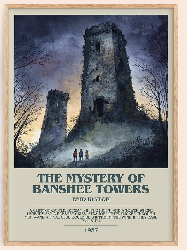 The Mystery Of Banshee Towers Bookish Wall Art by Enid Blyton